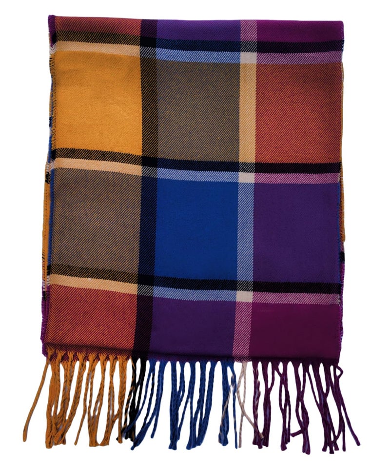 Wander Agio Kids Scarf Warm Shawls Large Scarves Parent-child Scarf Child Plaid Scarfs Clours - Image 3